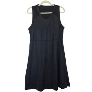 Title Nine Diamalete Womens Black Athletic Dress Large Tennis‎ Golf Mesh Sporty